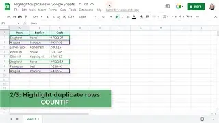 How to highlight duplicates in Google Sheets