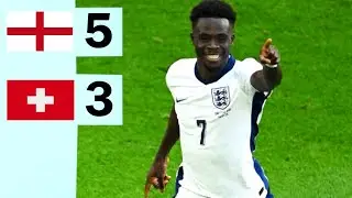 England vs Switzerland 1-1 (5-3) - Goals and PENALTY Shoot-Out EURO 2024