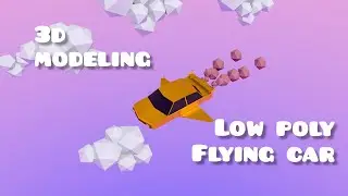 Low poly flying car 3d modeling (Autodesk Maya 2020)