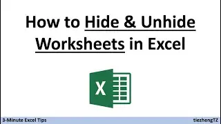 [3-Minute Excel Tips] How to Hide & Unhide Worksheets in Excel