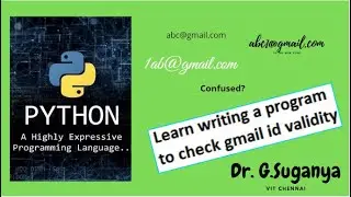 Checking validity of gmail id | Python Programming