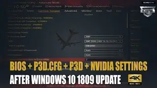 Windows 10 1809 Bios + Nvidia + P3D full settings + trueglass 4K