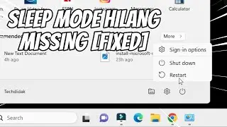 Sleep Mode Hilang, Missing, Not Showing di Windows 11 [FIXED]