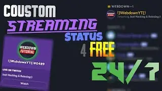 How to get a Discord STREAMING Status! (No OBS  247 for free)Education Only