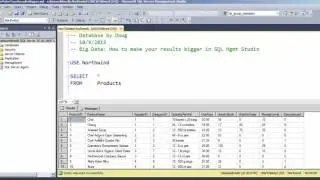 Big Data: How to make your results grid bigger in SQL Mgmt Studio