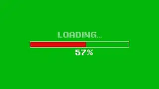 футаж загрузка / loading на зелёном фоне - хромакей