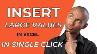 How to Insert Large Values in Excel in Single Click