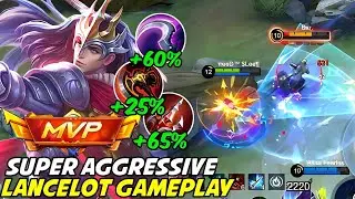 SUPER AGGRESSIVE LANCELOT FLORAL KNIGHT SKIN GAMEPLAY 2024🔥 LANCELOT BEST BUILD 2024 | LANCELOT MLBB