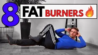 8 Great Exercises To Burn Fat At Home 🔥 | No Equipment