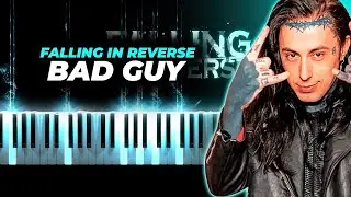 Falling In Reverse - Bad Guy piano karaoke instrumental cover