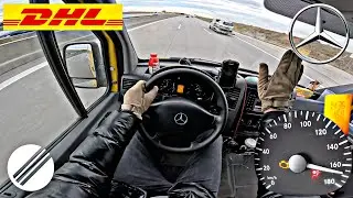 Mercedes-Benz 314 CDI Sprinter *DHL* Top Seed Drive on German Autobahn🏎