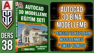 38 Autocad 3D Bina Modelleme Eğitim Seti Dersi - Pencere ve Kapı Modelleme