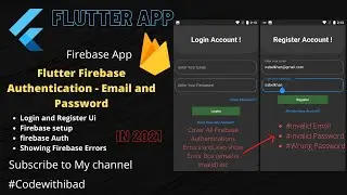 Flutter Firebase Authentication - Email & Password ||  Handle firebase exceptions in authentication