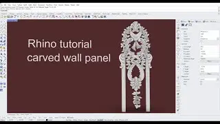 Rhino 3d tutorial carved wall panel ornament modeling