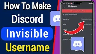 How To Make Discord Username Invisible (2022) || How to Create Discord Name invisible