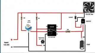 Automatic fan controller circuit//Automatic fan on off Temperature sensor 