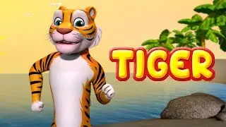 Tiger Song | Animal Rhymes and Dance for Children | Infobells