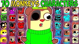 70 MONKEYS CHARACTERS | FNF Character Test | Gameplay VS Playground