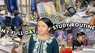 MY EXAM STUDY ROUTINE AS A *12TH GRADER* hectic day😭📚