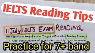 ielts reading tips and tricks  11July ieltsexam Reading  Significance OF Mother Tongue IELTS READING