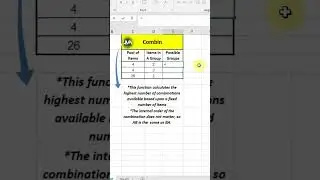 Master Excel's COMBIN Function 🧮 | Short & Sweet Tutorial! #excel #combine