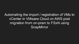 Register VMware VMs with vCenter after SnapMirror migration