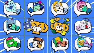 Animated Clap Pins For All Brawlers | Championship Pins 2021