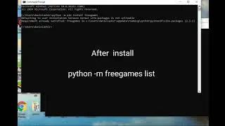 freegames installation in python in cmd|python|freegames|software|coding