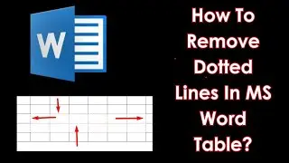 How to remove dotted lines border in MS Word Table