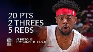 Jordan Goodwin 20 pts 2 threes 5 rebs vs Pistons 2022 Summer League