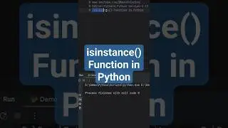 isinstance() function in Python #shorts #shortsvideo #youtubeshorts