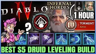 Diablo 4 - New Best Druid Leveling Build - Season 5FAST 1 to 70 - Full Skills Uniques Gear Guide!