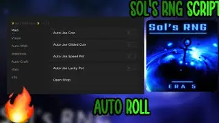 Sol's rng script gui auto roll, auto walk,auto craft | roblox | Nixscripts