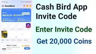 How to Put Invite Code In CashBird App | Cash Bird App Invite Code Use Kaise Kare