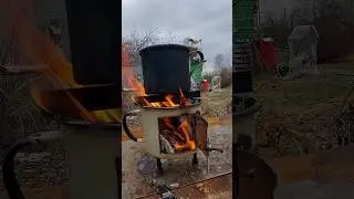 Самоделка из старой металлической кружки печка для заваривания чая 