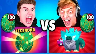 100 MONSTER EIER OPENING BATTLE! 😱 Alle GODZILLA BUZZ SKINS gezogen in BRAWL STARS!