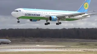 Boeing 767-300 Uzbekistan Airlines, arrival and departure from Domodedovo, 10/13/23.