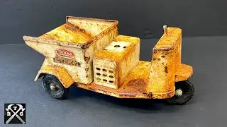 1962 Tonka Airport Set Restoration Part 2 - Tonka Serv-I-Car Restoration