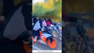 Masya Allah 4 ukhti bercadar pakai motor moge