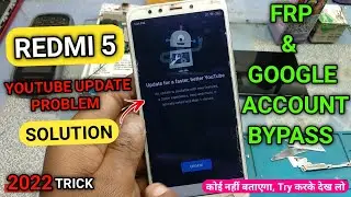 Redmi 5 frp bypass 2022 | Redmi 5 frp unlock umt | Redmi 5 youtube update frp unlock 2022 |frp reset