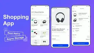 Shopping App UI - React Native & Async Storage