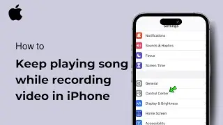 Keep playing song while recording video in iPhone ( iOS ) 2024