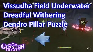 Vissudha Field Underwater Dreadful Withering Dendro Pillar Puzzle Genshin