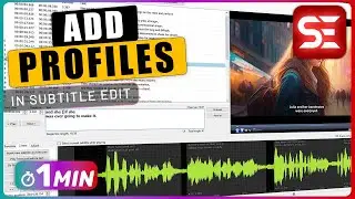 How to Add Subtitle PROFILES in Subtitle Edit