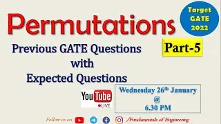 Permutations - Previous GATE questions with Expected Questions