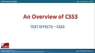 23007-CSS3 - Text Effects Property