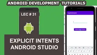 Explicit Intent in Android | 31 | Android Development Tutorial for Beginners