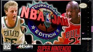 NBA Jam 2K22 - TE MSU1 Arcade Music Mod! SNES with Larry Bird/Michael Jordan (4K/60fps)