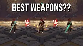 Gaming Best 4★ Weapons??? R5 Flower vs R5 Serpent vs R5 Rainslasher Damage Comparisons & Showcases!!