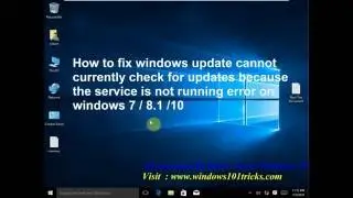 Windows Update Cannot Check For Updates windows 10/11